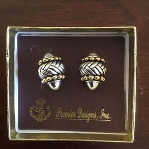 “Totally Awesome” Silver/Gold Clip-On Earrings